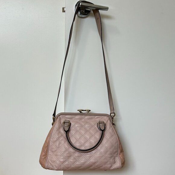 Authentic Marc Jacobs Leather Quilted Stam Handbag - Picture 2 of 9